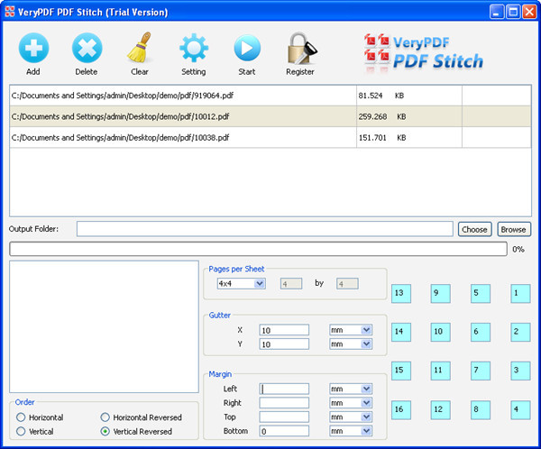 VeryPDF PDF Stitcher Screenshot